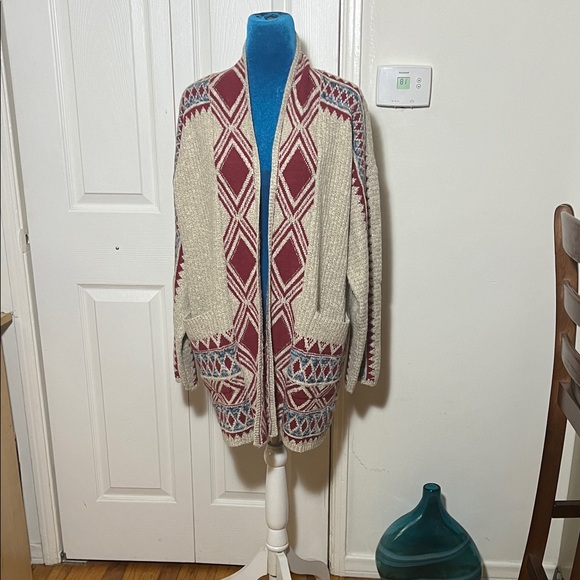 Lucky Brand Aztec Open Cardigan Women’s Large - Picture 1 of 8